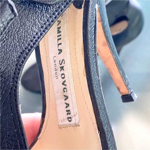 CAMILLA SKOVGAARD. Black Leather HI-Heels, size 36 - Picture 2 of 13